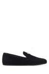 Prada Midnight Blue Suede Loafers