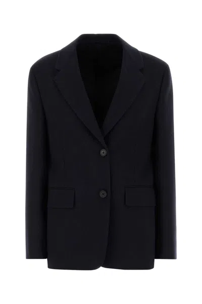PRADA MIDNIGHT BLUE WOOL BLAZER
