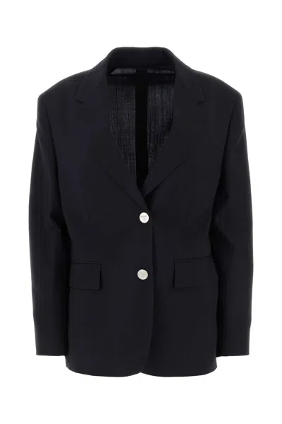 Prada Midnight Blue Wool Blend Blazer