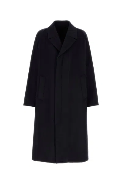 PRADA MIDNIGHT BLUE WOOL BLEND COAT