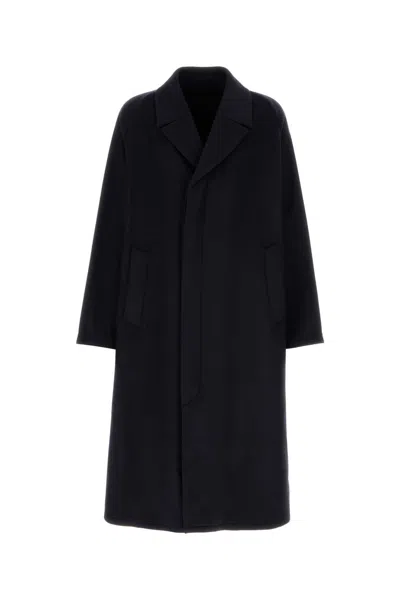 PRADA MIDNIGHT BLUE WOOL BLEND COAT