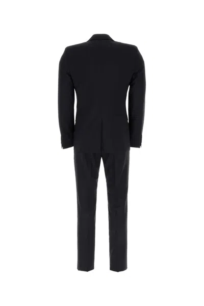 Prada Midnight Blue Wool Blend Suit In Black