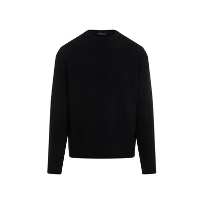 PRADA PRADA MIDNIGHT BLUE WOOL BLEND SWEATER