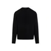 Prada Midnight Blue Wool Blend Sweater In Black