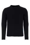Prada Ribbed Wool Blend Sweater In Bleu