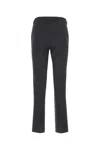 Prada Midnight Blue Wool Cigarette Pant In Black