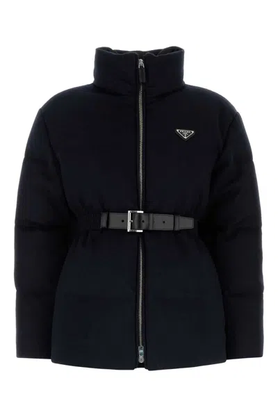 PRADA MIDNIGHT BLUE WOOL DOWN JACKET