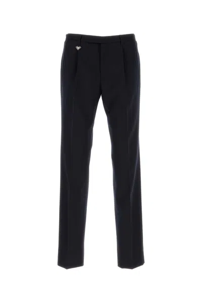 PRADA PRADA MIDNIGHT BLUE WOOL PANT