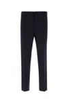 Prada Midnight Blue Wool Pant In Black