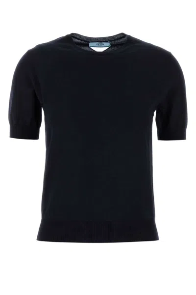 PRADA MIDNIGHT BLUE WOOL SWEATER