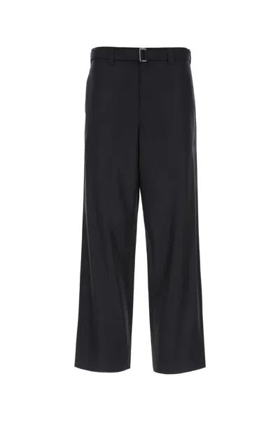Prada Midnight Blue Wool Wide-leg Pant