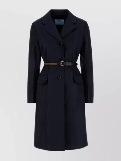 Prada Midnight Blue Re-nylon Trench Coat In Multi