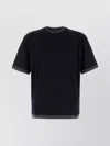 Prada Midnight T-shirt With Short Sleeves In Black
