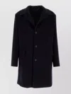 Prada Wool Coat With Long Sleeves And Notched Lapel
