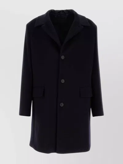 PRADA MIDNIGHT WOOL BLEND COAT