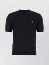 PRADA MIDNIGHT WOOL CREW-NECK T-SHIRT