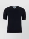 Prada Midnight Wool Short Sleeve Sweater