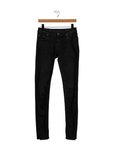 Pre-owned Prada Mid-rise Skinny Leg Jeans In Black