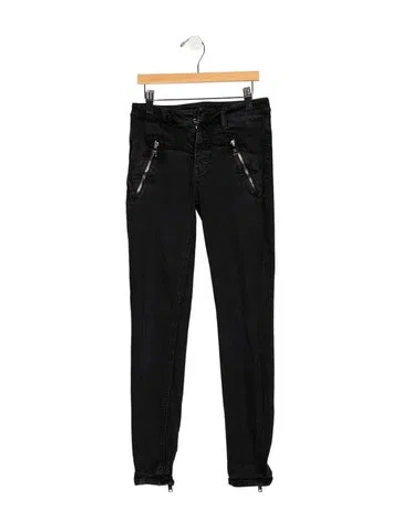 Pre-owned Prada Mid-rise Skinny Leg Jeans In Black