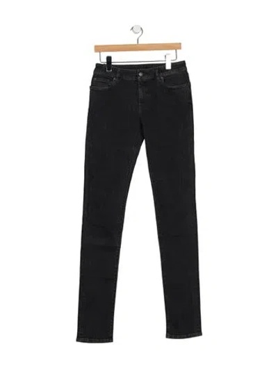 Pre-owned Prada Mid-rise Skinny Leg Jeans In Black