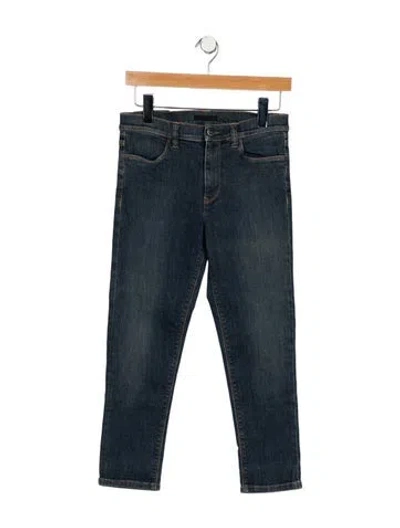 Pre-owned Prada Mid-rise Skinny Leg Jeans In Blue