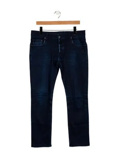 Pre-owned Prada Mid-rise Straight Leg Jeans In Blue