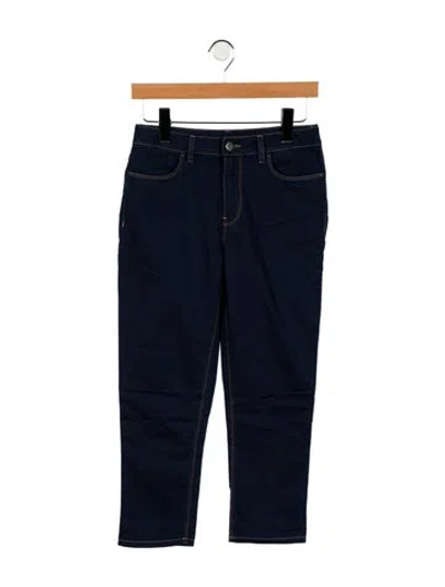 Pre-owned Prada Mid-rise Straight Leg Jeans In Blue