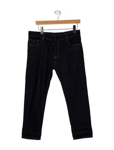 Pre-owned Prada Mid-rise Straight Leg Jeans In Blue