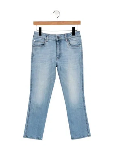 Pre-owned Prada Mid-rise Straight Leg Jeans In Blue