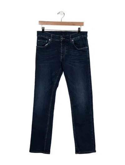 Pre-owned Prada Mid-rise Straight Leg Jeans In Blue