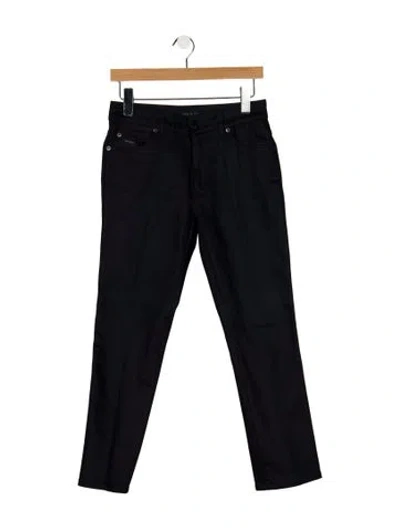 Pre-owned Prada Mid-rise Straight Leg Jeans In Blue