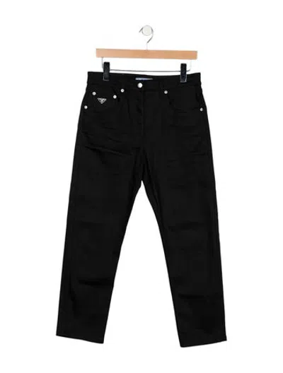 Pre-owned Prada Mid-rise Straight Leg Jeans In Blue