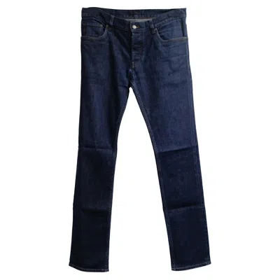 Prada Mid-waist Slim-fit Jeans In Blue Cotton Denim
