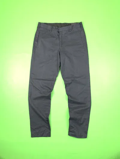 Pre-owned Prada Milano First Line Cotton Chino Pants In Dark Blue