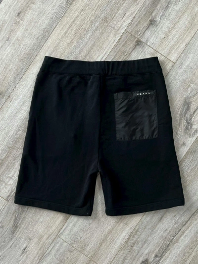 Pre-owned Prada Milano Shorts Cotton Black Logo Tab Nylon Pocket Ss20