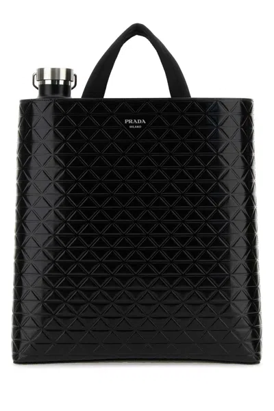 Prada Milano Tote Bag In Black