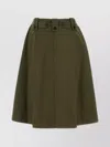 Prada Military Cotton Skirt With Back Pockets