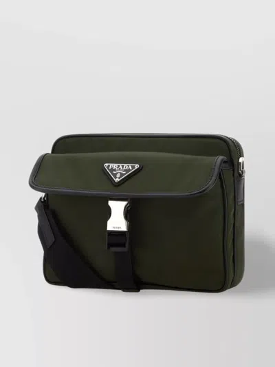 Prada Military Nylon Messenger Bag In F0244