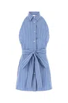 Prada Mini Abito In Popeline Ricamato  Donna