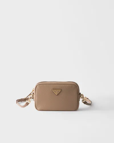 Prada Mini Bag Aus Leder In Brown