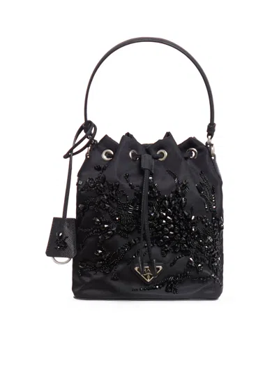 Prada Rhinestone Mini Bag In Black