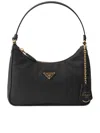 Prada Re-edition 2005 Mini Bag In Re-nylon And Saffiano In Black