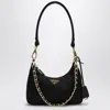 Prada Re-nylon Mini Bag With Embroidery In Black