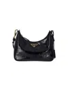 Prada Re-nylon And Sequin Mini-bag In Black  