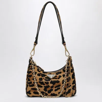 Prada Mini Bag Re-edition In Pony Skin Leather