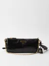 Prada Re-edition 2002 Medium Shiny Finish Leather Shoulder Bag