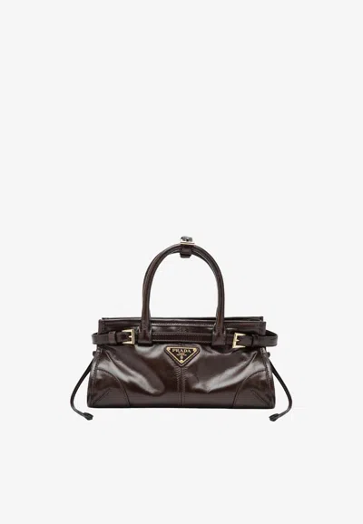 Prada Mini Bonnie Handbag In Brown