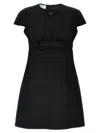 Prada Bow Sable A-line Mini Dress