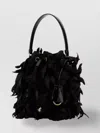 Prada Mini Bucket Bag Charm Detachable In Black