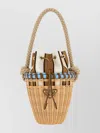 Prada Mini Bucket Bag Featuring Braided Handle